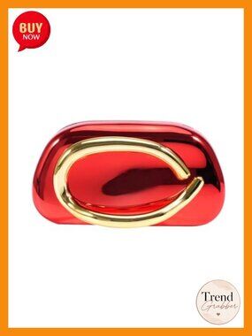Acrylic Clutch Purse with Metal Frame Chain Crossbody Evening Bag